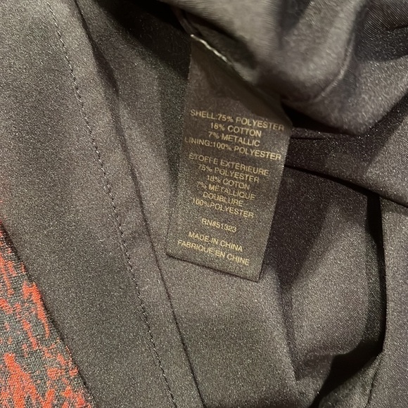 Cynthia Steffe Black & Red Metallic Floral Dress Sz-6 - Picture 11 of 11